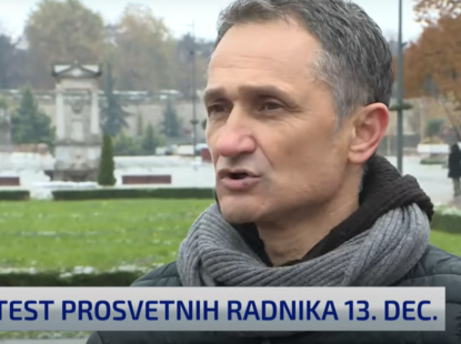 Владан Ћирић, најава протеста просветних радника Ниша 13.12.2023.